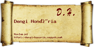 Dengi Honória névjegykártya